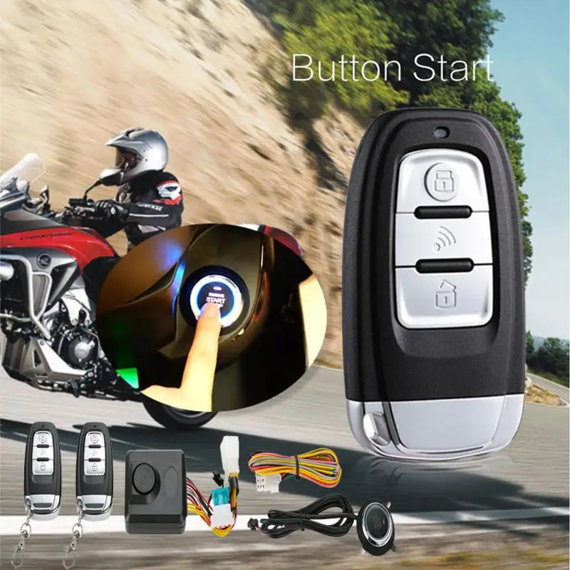 

Universal Motorcycle Bike Alarm System Scooter Anti-theft Security Alarm System Remote Control Engine Start Alarm Speaker PKE