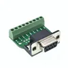 D-Sub 9pin Solderless Connectors DB9 RS232 Serial to Terminal Female Male Adapter Connector Breakout Board Black+Green ► Photo 2/6