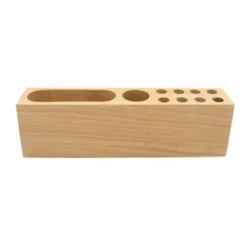 

Wooden Beech Card Holder Cell Phone Business Card Storage Box Desktop Pen Holder Office Table Top Storage Box