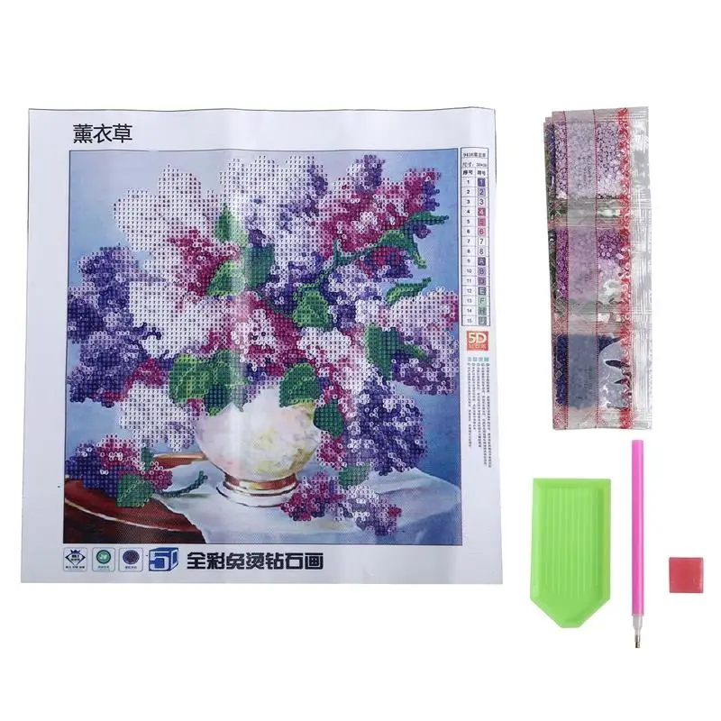 

Lavender 5D Diamond Embroidery DIY Craft Painting Cross Stitch(Lavender flowers)
