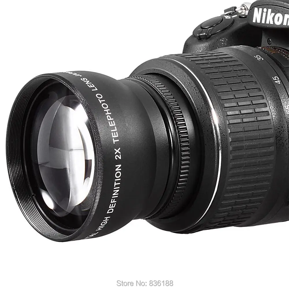 JINTU 72 мм 2X HD телеобъектив для Canon Nikon sony Pentax 77 мм передняя siez объектив/DSLR камера