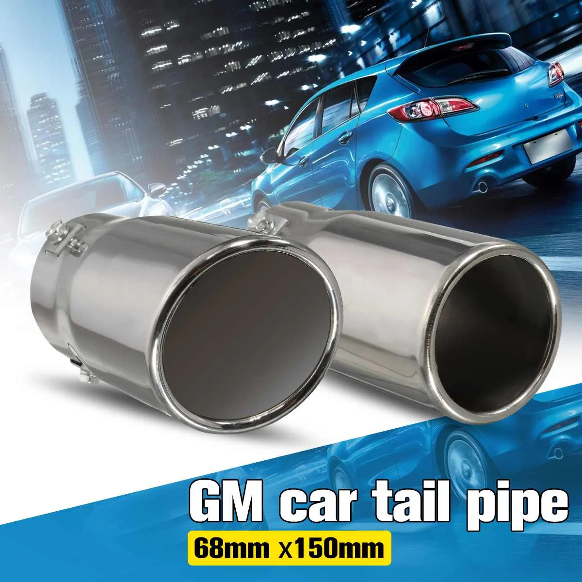 Vehicle Chrome Exhaust Pipe Tip Car Auto Muffler Steel Stainless Trim Tail Tube Auto Replacement Parts Exhaust Systems Mufflers Vehicle Chrome Exhaust Pipe Tip Car Auto Muffler Steel Stainless Trim Tail Tube Auto Replacement Parts Exhaust Systems Mufflers