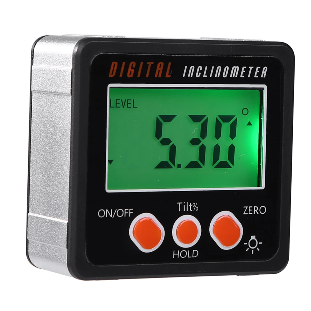 New Precision Digital Protractor Inclinometer Water Proof Level Box Digital Angle Finder Bevel Box 