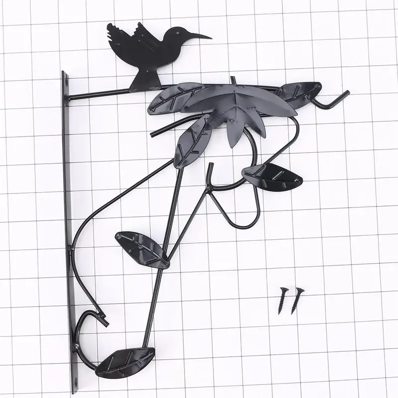 1 шт. настенный крючок креативная корзина из кованого железа цветочный горшок садовый ветровой колокольчик держатель фонаря подарок декор крюк