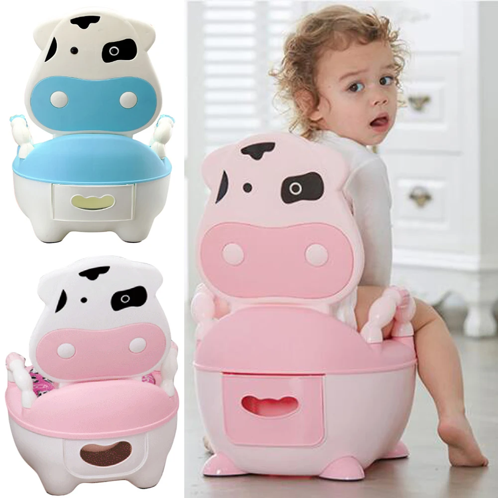 Cute Animal Baby Pot for Kids Pot Children's Potty Training Toilet Seat Portable Boy Road Pots Baby Toilet Urinal for Boy Potty