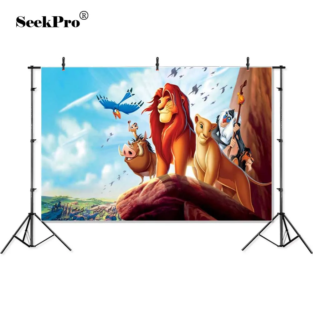 

Vinyl Lion king Wild Boar baboon children kids baby Photography Birthday Backgrounds Professional indoor studio Photo Backdrops