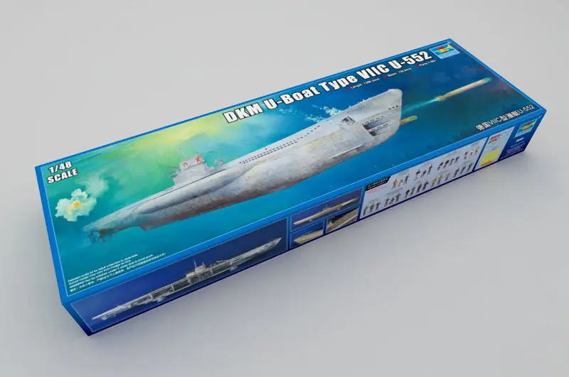 

Trumpeter 06801 1/48 German DKM U-Boat VIIC U-552 Submarine Warship Static Model