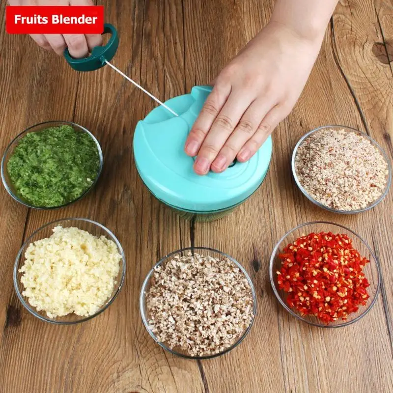 

Manual Food Vegetable Chopper Fruits Blender Shredder Meat Crusher Grinder