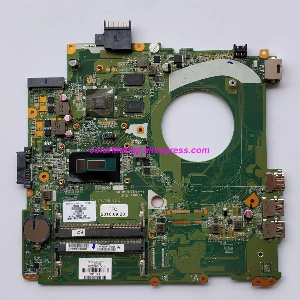 Оригинальная материнская плата 782296-501 782296-001 DAY11AMB6E0 w I5-5200U CPU 840M/2GB для ноутбука HP 14T-V