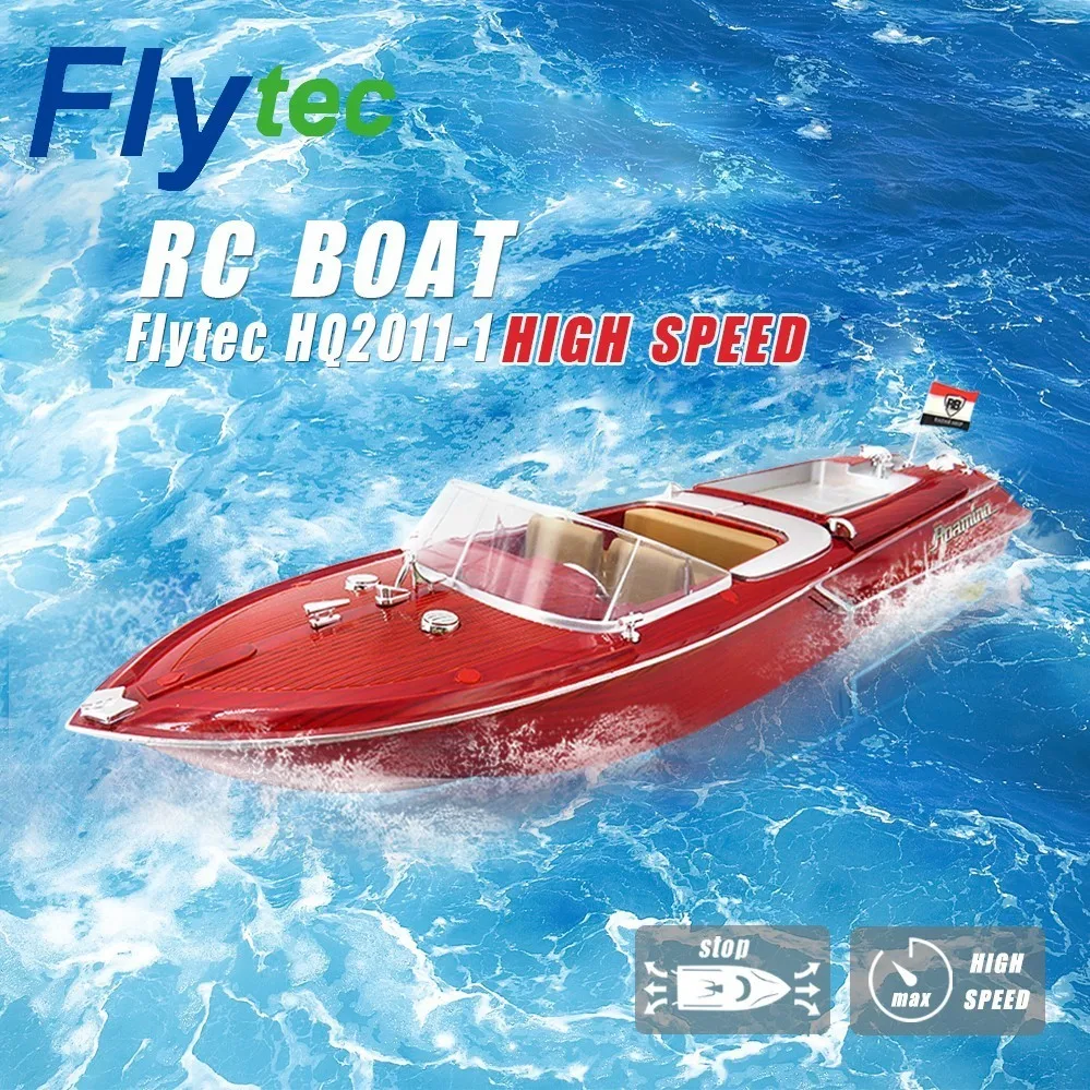 Flytec 20km/h High Speed RC Boat 2.4GHz Wireless Remote Control 100M Boats Electric Toy Model Speedboat For Children Gift Flytec 20km/h High Speed RC Boat 2.4GHz Wireless Remote Control 100M Boats Electric Toy Model Speedboat For Children Gift