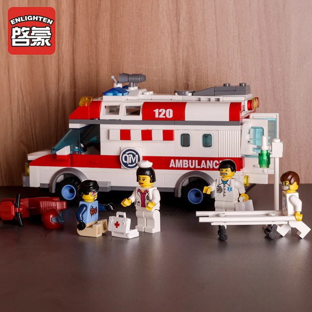 

2017 New Enlighten model building block kits compatible with city Hotel De Police 3D blocks Educational model building toys
