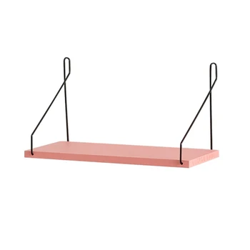 

Nordic Simple Solid Wood Wall Storage Rack Shelf Furnishing Article Wrought Iron Partition Board Wall Organizer