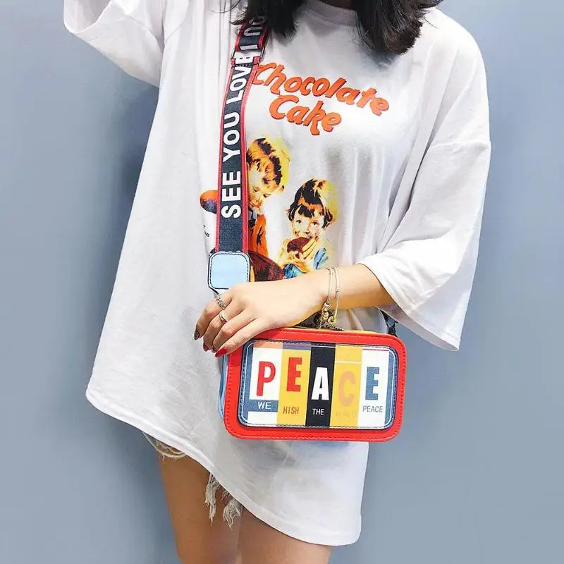 النساء الرجعية عارضة مربع سستة الكتف Crossbody سياج محمول