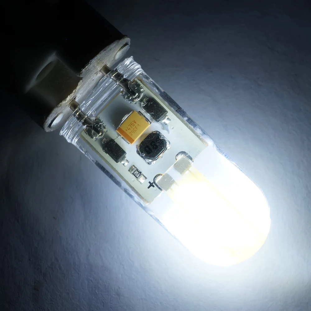 Лидер продаж Светодиодный лампа светодиодный 12v затемнения GY6.35 светодиодный светильник AC/DC 12V силиконовые светодиодный COB светильник лампа 3W Замена галогеновая светильник Инж