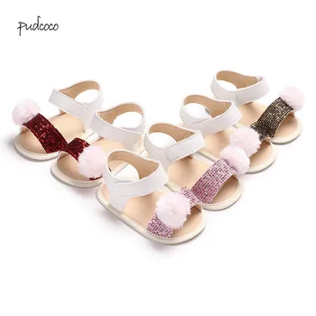 

Pudcoco Brand New Baby Infant Kids Girl Soft Sole Crib Shoes Toddler Summer Pram Sandals