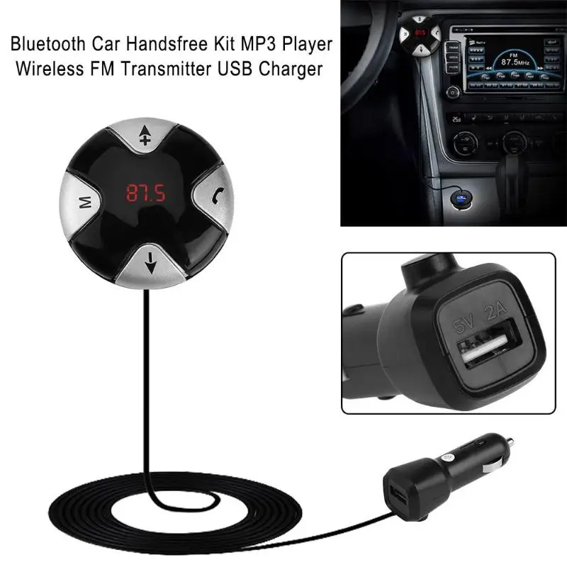 

Bluetooth V3.0 Car Handsfree Kit Vehicle MP3 Audio Player Wireless Automobile FM Transmitter Modulator USB Charger Car Styling