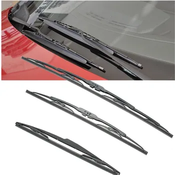 

3 Pcs Black Car Windshield 2 Front 1 Rear Wiper Blades For Citroen C3 MK1 2002 2003 2004 2005 2006 2007 2008