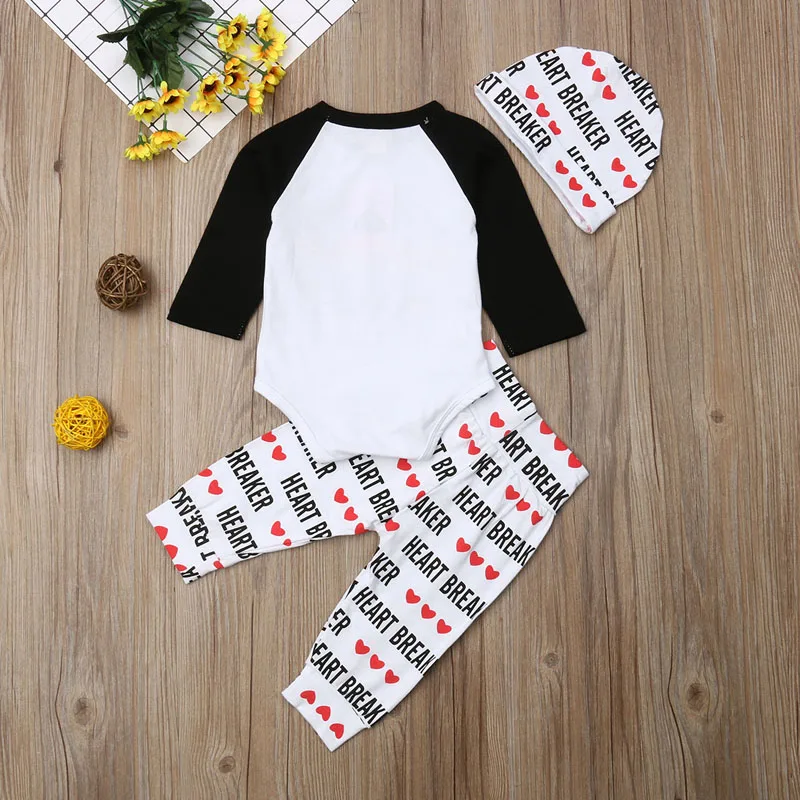 Focusnorm/новая модная одежда для новорожденных топы на День святого Валентина