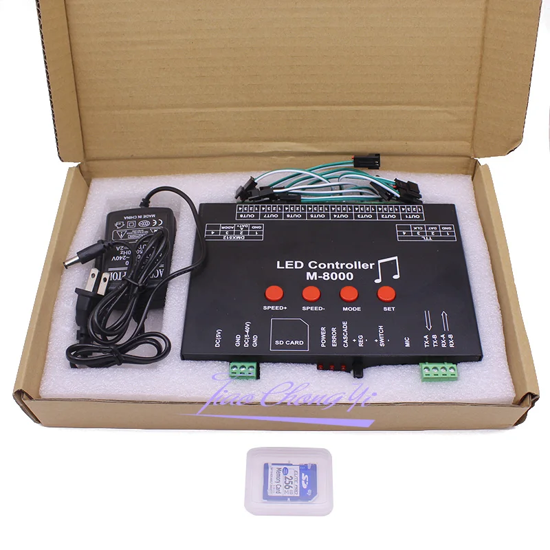 Контроллер WS2812 светодиодный музыкальный контроллер 8096 пикселей RGB для WS2812B WS2801