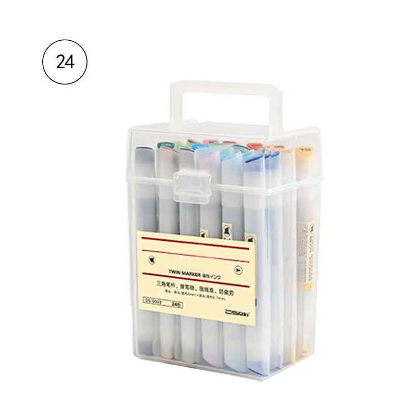 

2018 Colors Dual Tips Permanent Marker Pens Art Markers for Kids Highlighter Pen Dropship