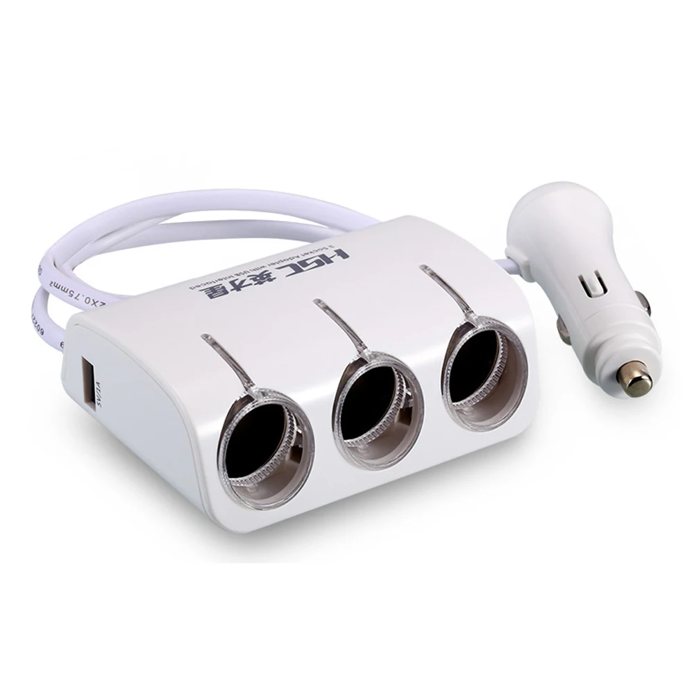 HFES multifunction 120W 2 USB port car with one to three cigarette lighter socket charger adapter | Электроника