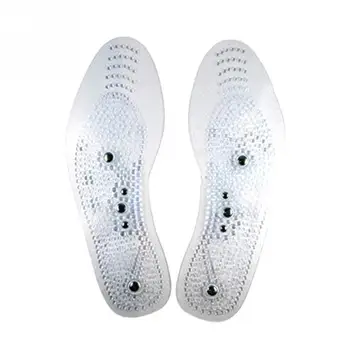 

1 Pair Magnet Transparent Silicone Massage Insoles 5 Magnets Acupressure Magnetic Foot Therapy Reflexology Pain Relief Insoles