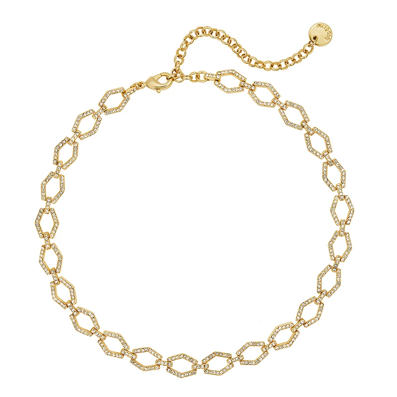 

European and American geometric flash hole Hollow polygon neck chain female cool collarbone necklace CHOKER Neck belt