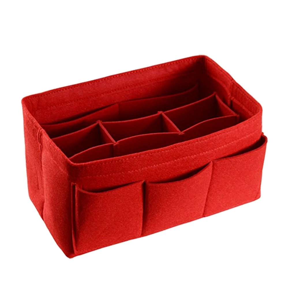 Felt Storage Bag Foldable Multipocket Fabric Stationery Containers Toy