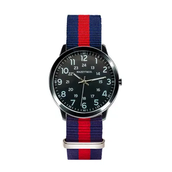 

Hot sale nylon strap style quartz men watch luxury branded Nazeyt ladie fashion alloy case analog 40mm sports watches Relojes