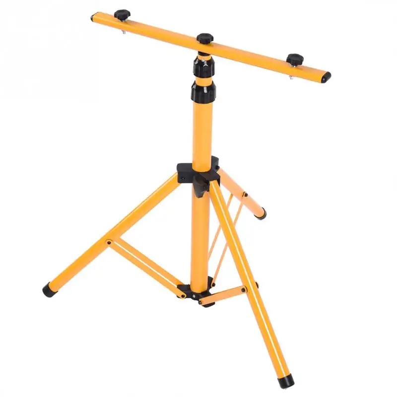 

Telescopic Twin Head Tripod Stand for LED Flood Light Construction Site Work Emergency Lamp Working Light Tripod Yellow