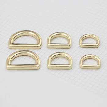 

Shallow Golden Metal Buckle Semi-circle Buckle Bring Hang Retaining Ring Button Diy Luggage And Bags Parts Accessories D Rings
