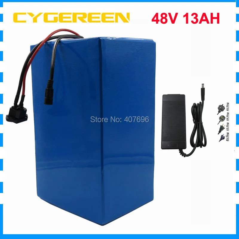

500W 48V lifepo4 battery 48V 13AH e bike battery 48V electric bike scooter battery with 15A BMS 58.4V 2A Charger