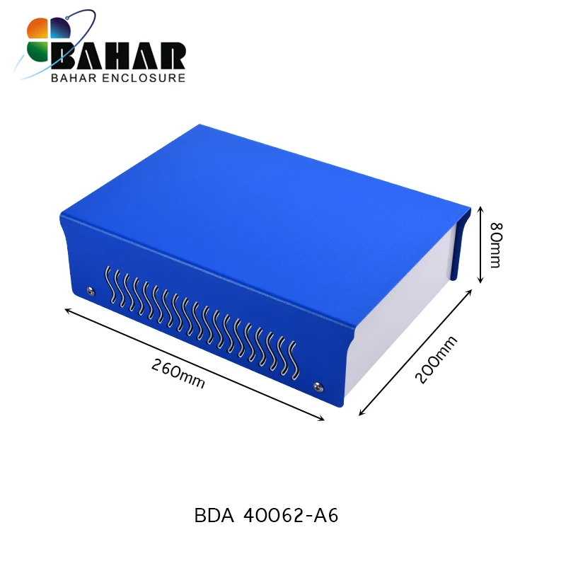 

iron project box housing for electronics diy wire connection box instrument case custom desktop enclosure 200*260*80mm metal box