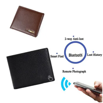 

Men's Genuine Leather Billfold Smart Wallet Bifold Wallet Bluetooth GPS Tracking Anti-lost positioning wallet