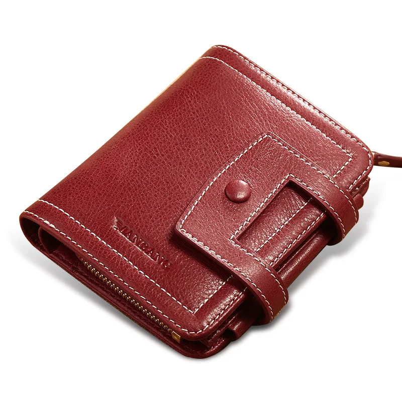 Genuine Leather Zipper Head Layer Cowhide Three Card Driver's License ...