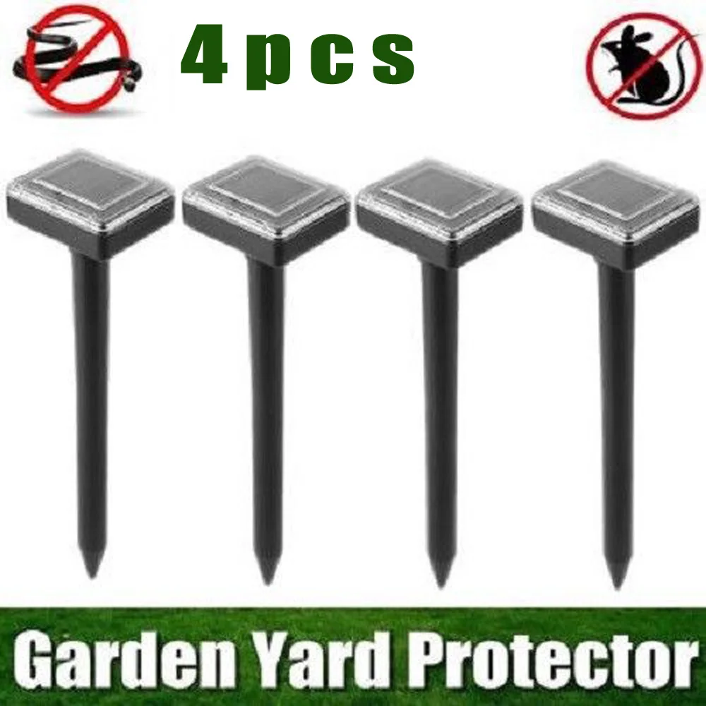 

2~6pcs Solar Powered Ultrasonic Sonic Mouse Mole Pest Rodent Repeller Yard New
