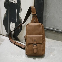 Модный бренд Повседневное искусственная кожа Crazy Horse Для мужчин Груди Сумка через плечо мужская сумка на плечо путешествия наплечный рюкзак сумка рюкзак