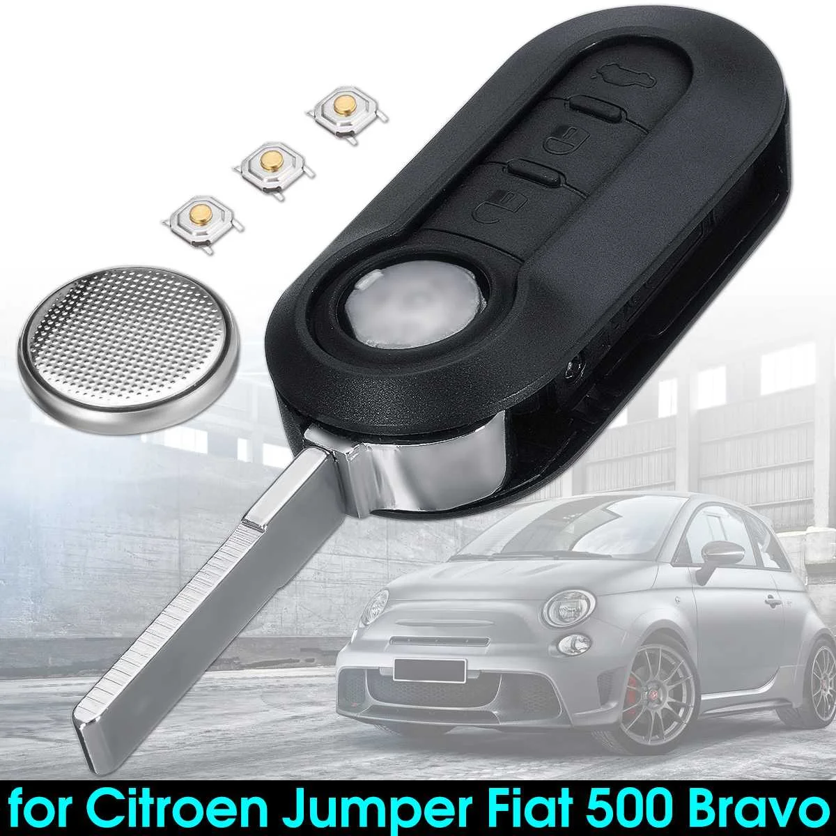 

3 Button Car Remote Key Fob Case Replacement Repair Kit For CITROEN JUMPER