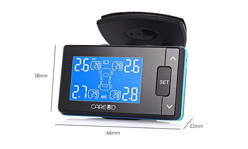 CAREUD U902 ЖК дисплей TPMS 433 92 МГц DC 12 В автомобильная система контроля давления в шинах