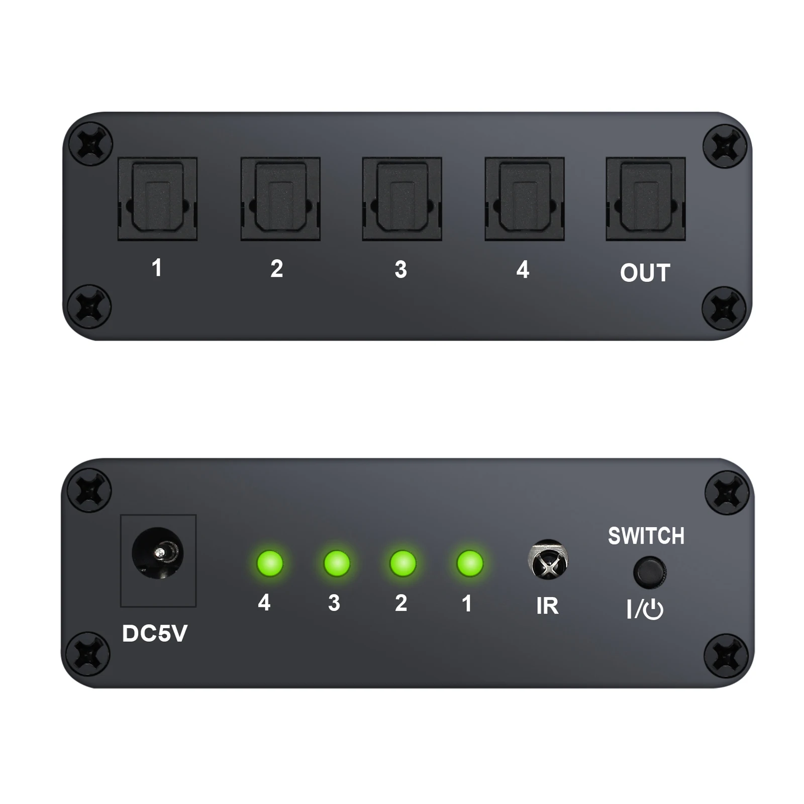 Neoteck 4x1 Toslink переключатель цифровой оптический аудио с ИК пультом дистанционного