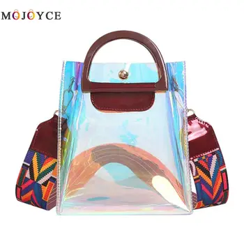 

Holographic Laser PVC Transparent Crossbody Handbag New Fashion Women Shoulder Bag Bolsa Feminina