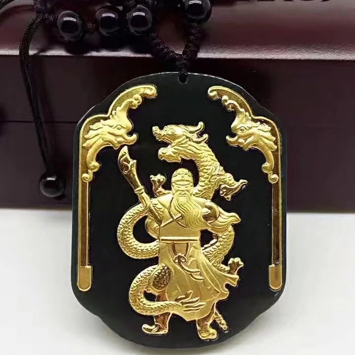 

2018 Rushed Hot Sale Popsocket Chakra Hetian Jewellery Duke Guan Hang Inset S Male Model Kwan Tai Pendant Sir Zhong Necklace