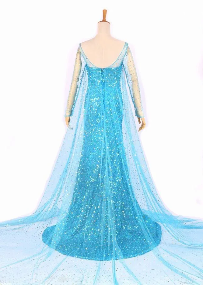 

Adult Princess Snow Queen Costume Women Beauty and the Beast Costume Cosplay halloween Women Prom Dress Custom