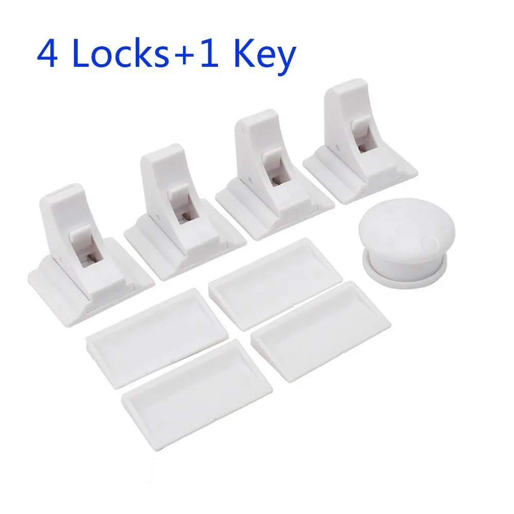 4 1 Magnetic Children Lock Baby Safety Baby Protection Cabinet