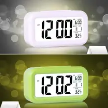 

Home Smart Temperature Alarm Clock Rectangle Mute Backlight Electronic Digital Gift Home Office Living Room Decoration Supplier