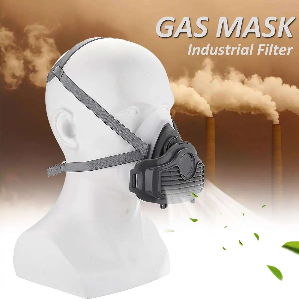 

Industrial Dust Mask Safety Respiratory Breathable Gas Mask Half Face Filter Anti-Dust Smoke Protective Mask Respirator Filters