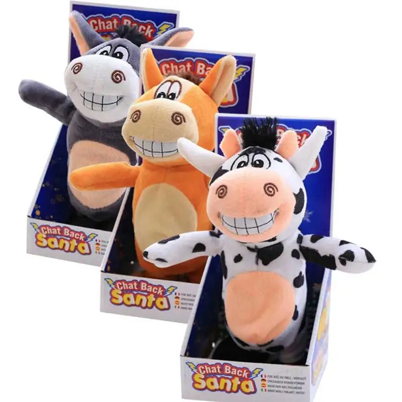 

Electric Little Donkey Horse Cow Plush Doll Talking Walking Singing Funny Animals Toy