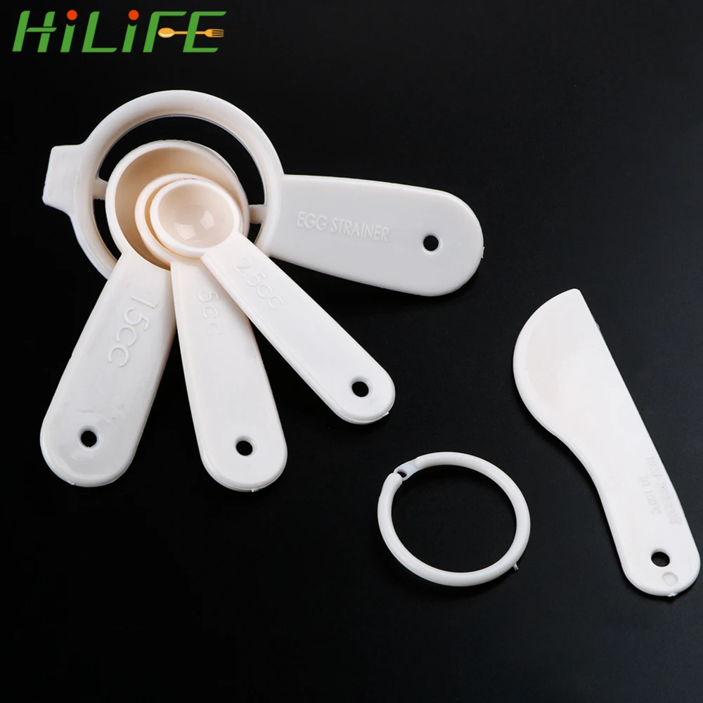 HILIFE 5pcs/set Pastry Tool Sets Measuring Spoon Set & Egg White
