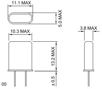 2,048 МГц 2,048 м HC-49U 49U 2Pin DIP XTAL кварцевый генератор x 50 шт