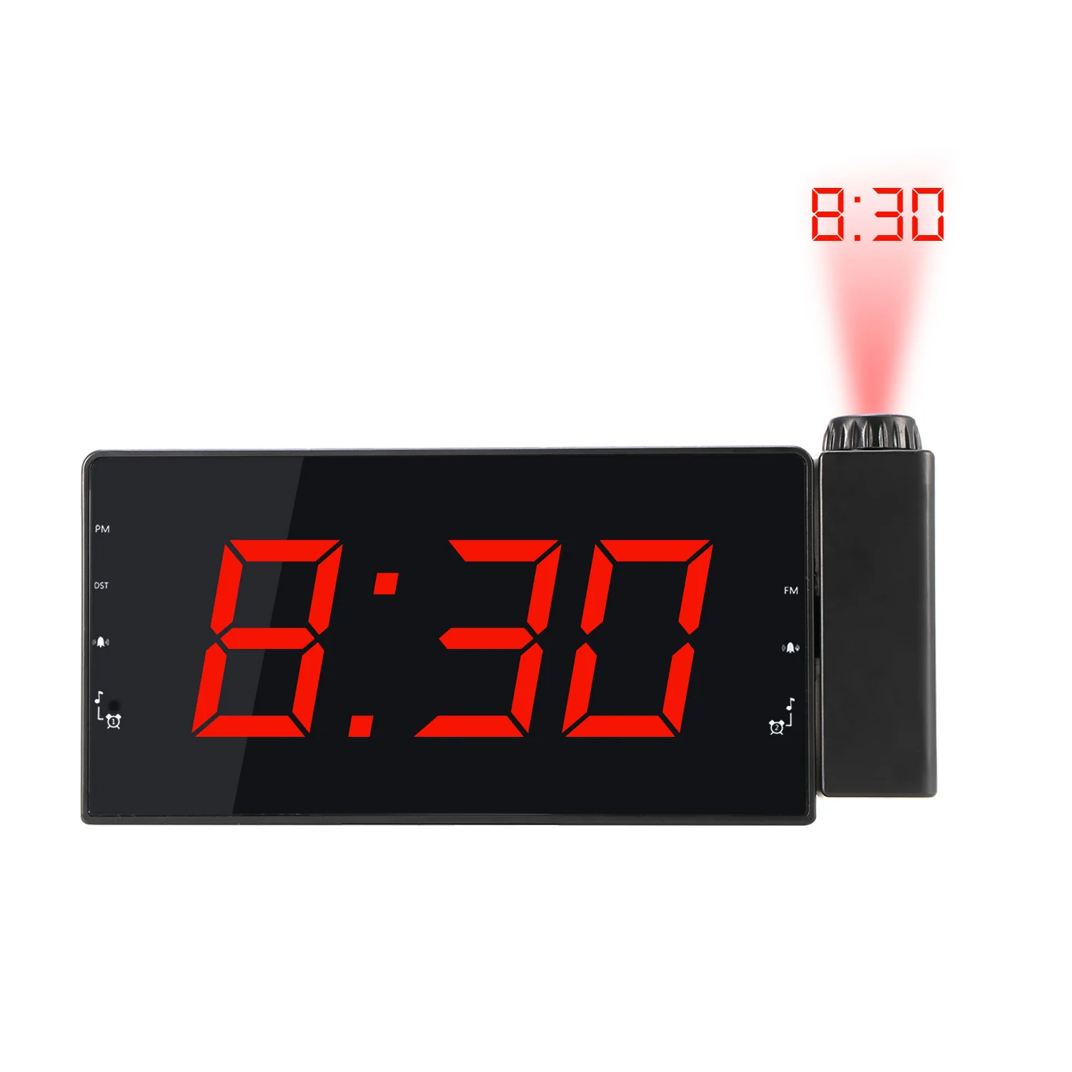 Цифровой будильник проекционные часы со временем температура проекция тройной Будильник FM радио 3 диммеры Настройка повтора таймер сна